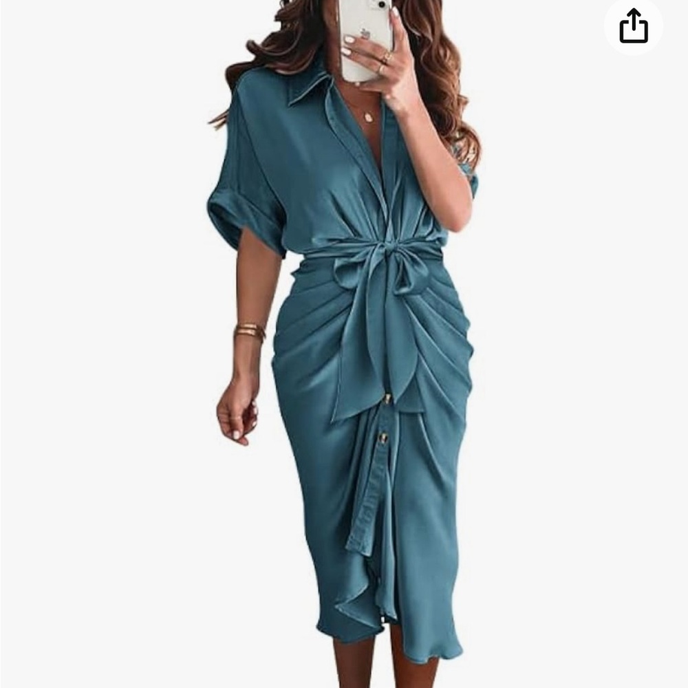 Silver wrap dress